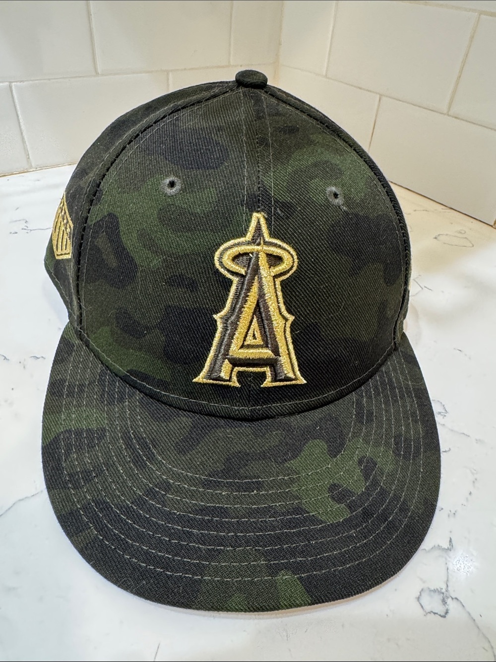 MLB Authentic Collection Camo On-Field Cap Angels